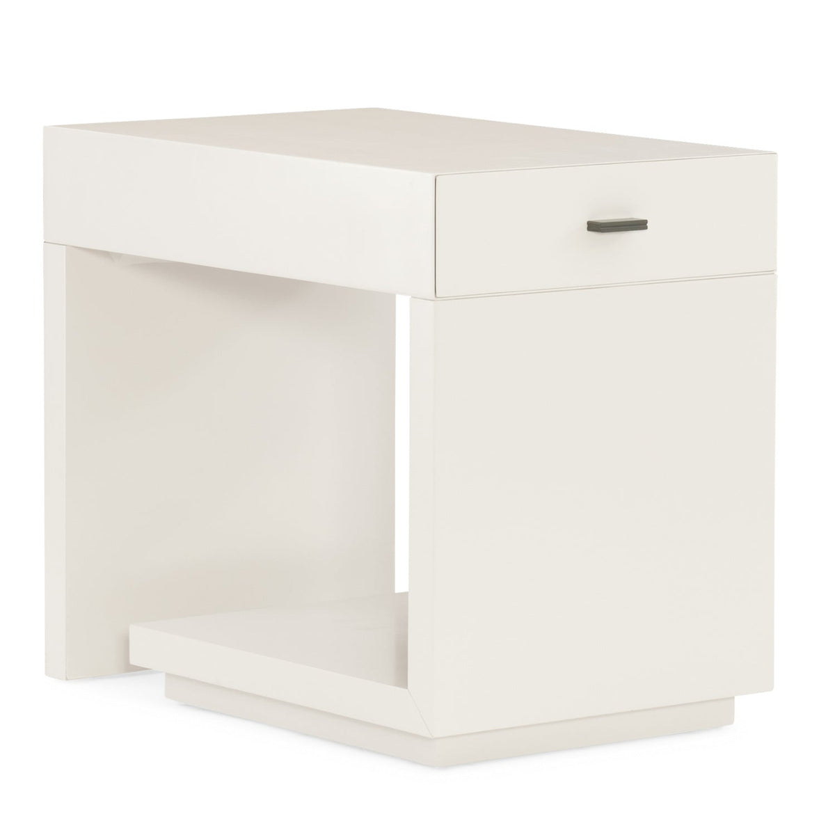 White 1-Drawer End Table | Caracole Expressions