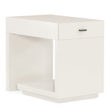 White 1-Drawer End Table | Caracole Expressions
