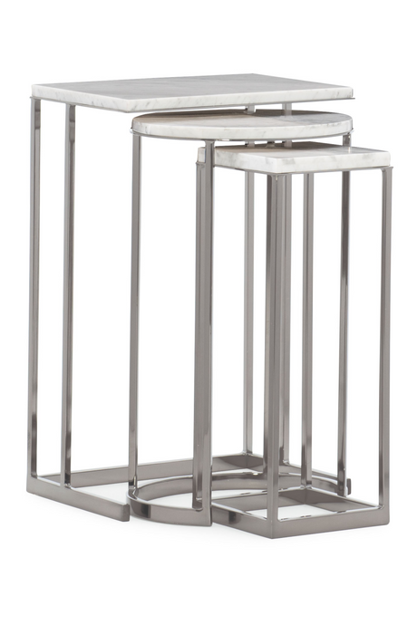 Plated Nickel Nesting End Table (3) | Caracole Exposition | Oroa.com