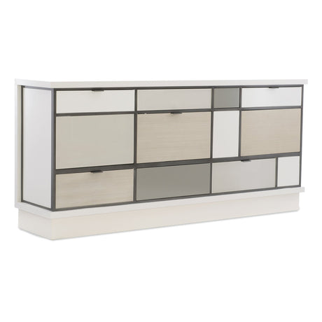 Checkerboard Glass 8-Drawer Sideboard | Caracole Repetition