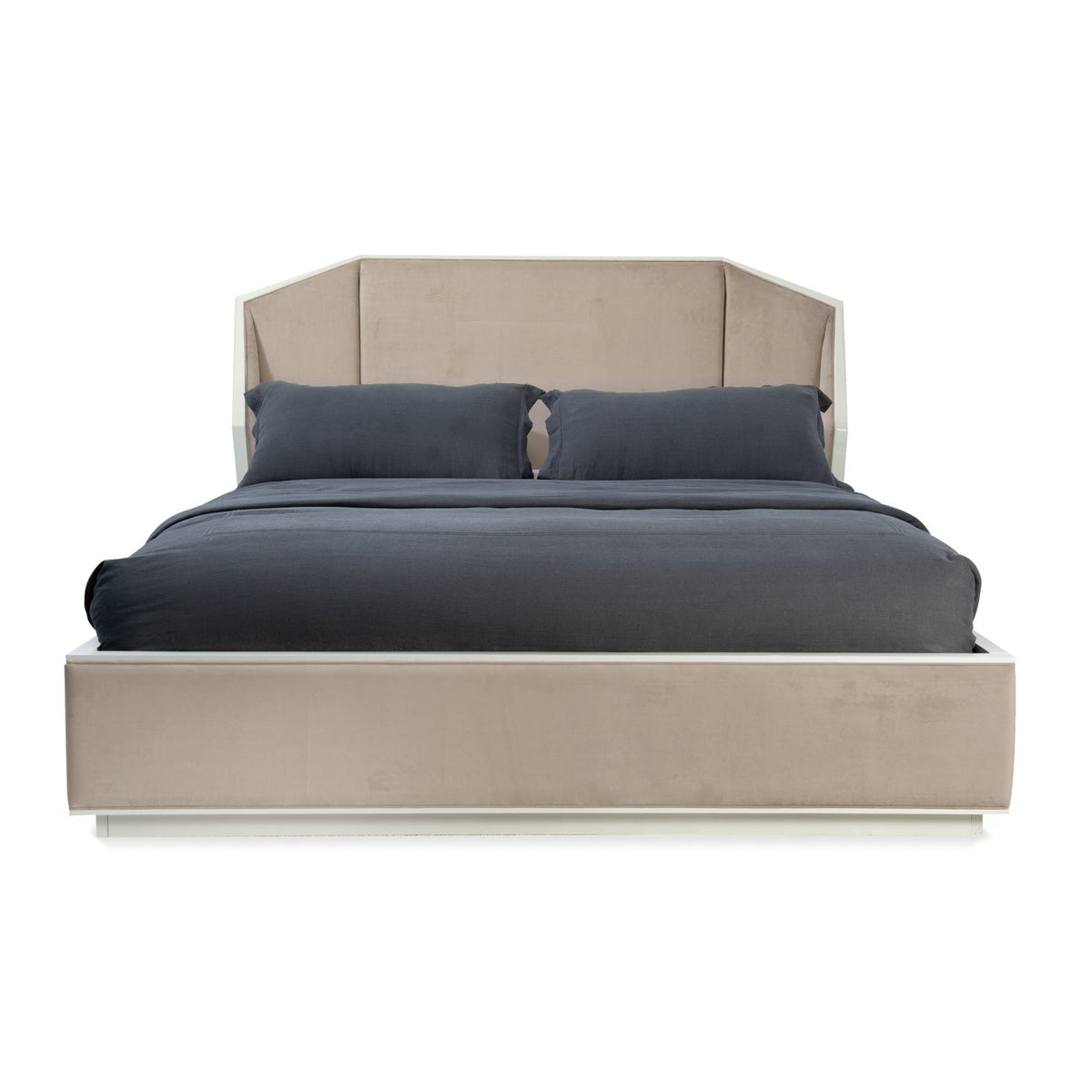 Beige Upholstered Bed | Caracole Expressions