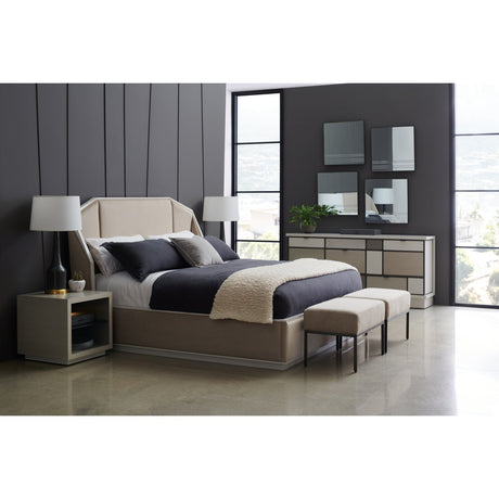 Beige Upholstered Bed | Caracole Expressions