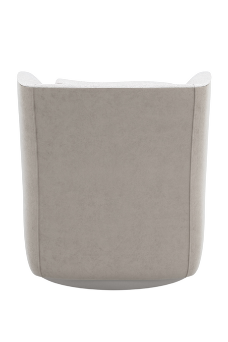 White Bouclé Swivel Chair | Caracole Seville | Oroa.com