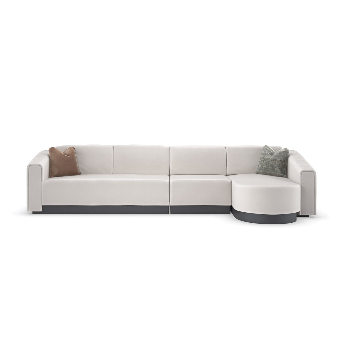 Twill Right-Armed Chaise Lounge | Caracole La Moda