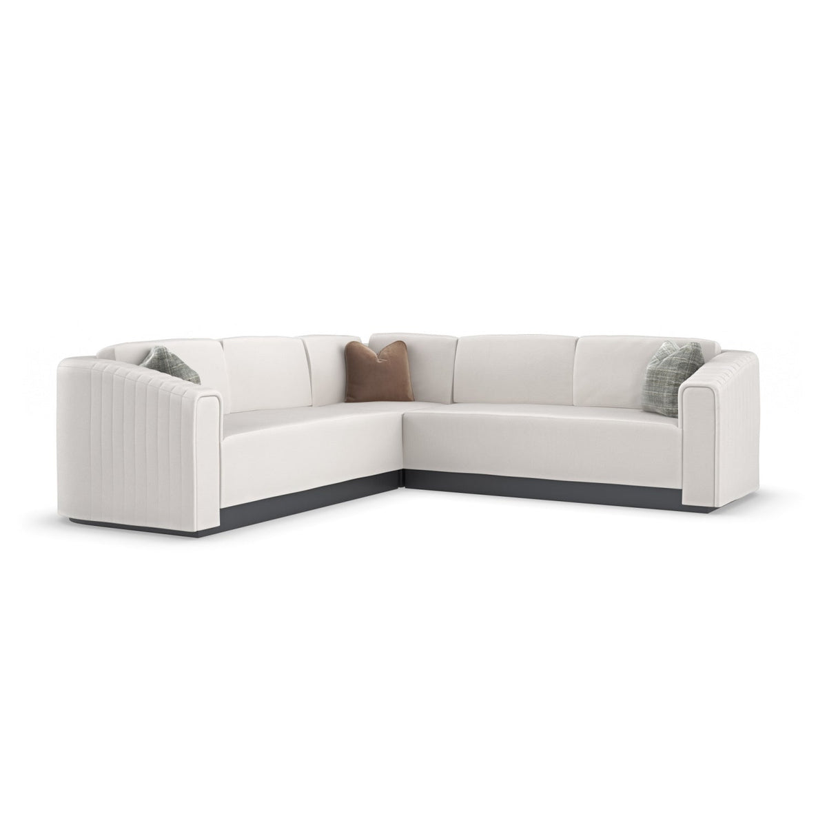 Twill Right-Armed Loveseat | Caracole La Moda