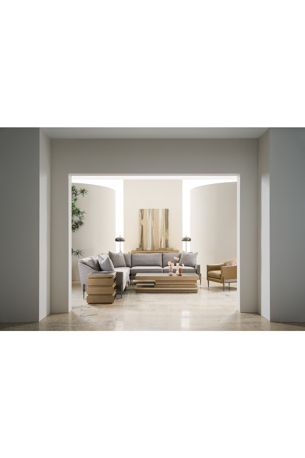 Glass Top Tiered Coffee Table | Caracole La Moda | Oroa.com