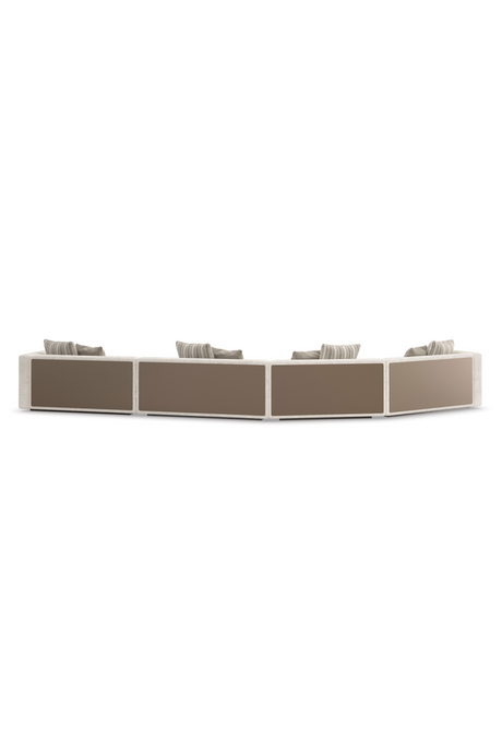 Cream Minimalist Sectional Sofa | Caracole Unity | Oroa.com