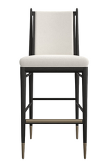 Ivory Bouclé Bar Stool | Caracole Unity | Oroa.com