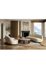 Bouclé Serpentine Sofa | Caracole Tulum | Oroa.com