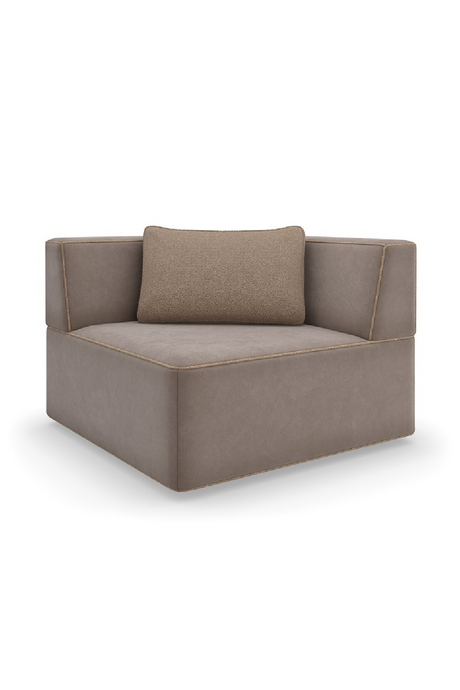 Brown Welted Sectional Sofa | Caracole Marbella | Oroa.com