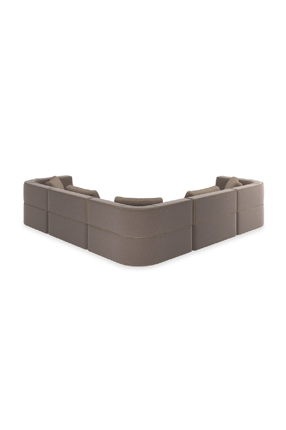 Brown Welted Sectional Sofa | Caracole Marbella | Oroa.com