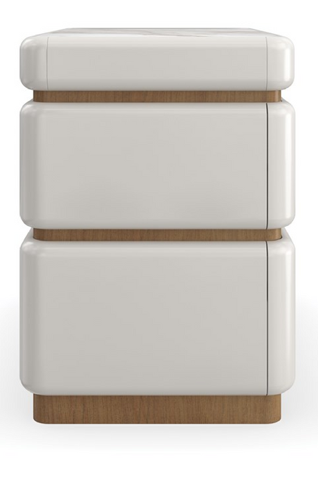 White 2-Drawer Nightstand | Caracole Milos | Oroa.com