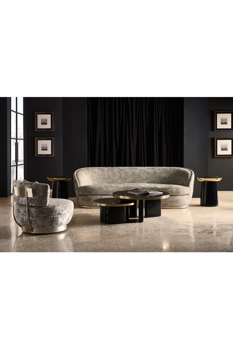 Organic-Shaped Chenille Sofa | Caracole Nebula | Oroa.com