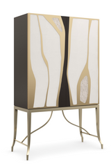 Metallic Modern Bar Cabinet | Caracole Uptown | Oroa.com