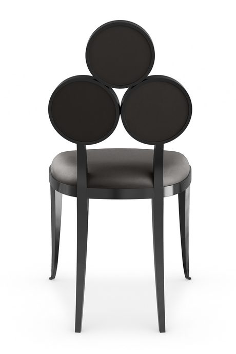 Metallic Vinyl Dining Chairs (2) | Caracole Orion | Oroa.com