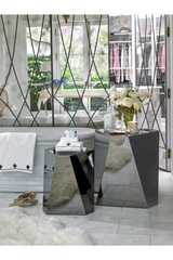 Faceted Metal Side Table | Caracole The Contempo Side | Oroa.com