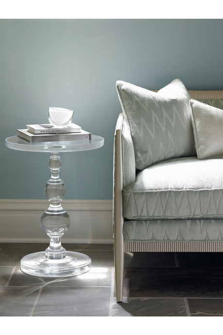 Acrylic Sculpted Side Table | Caracole All Clear | Oroa.com