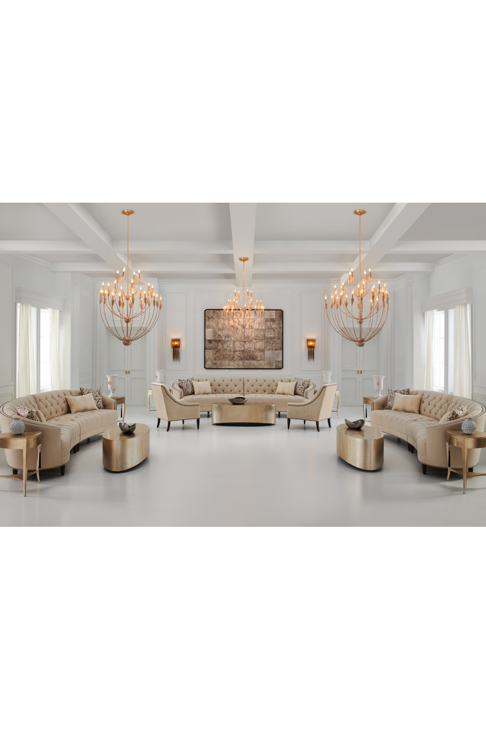 Metallic Leaf Coffee Table | Caracole Come Oval Here