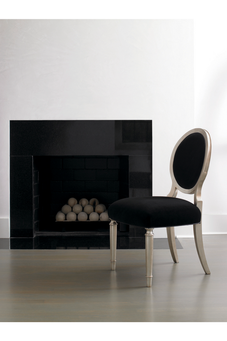 Black Velvet Dining Chairs (2) | Caracole Chit-Chat | Oroa.com