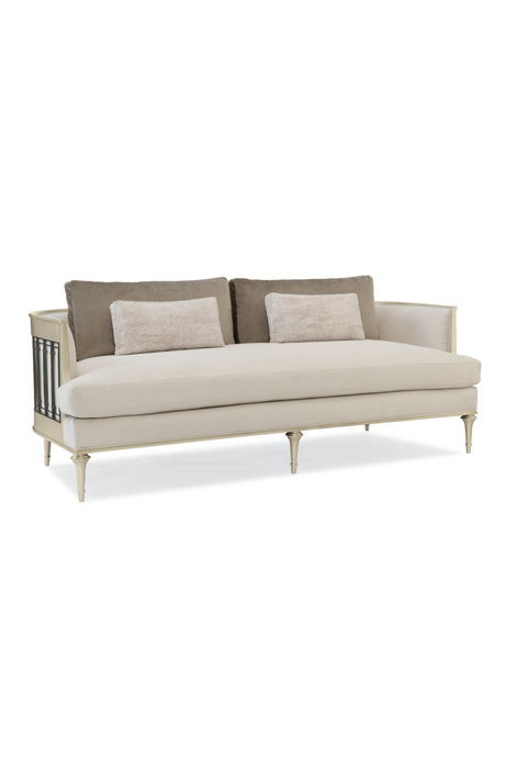 Wraparound Tungsten Sofa | Caracole Quit Your Metal-ing | Oroa.com