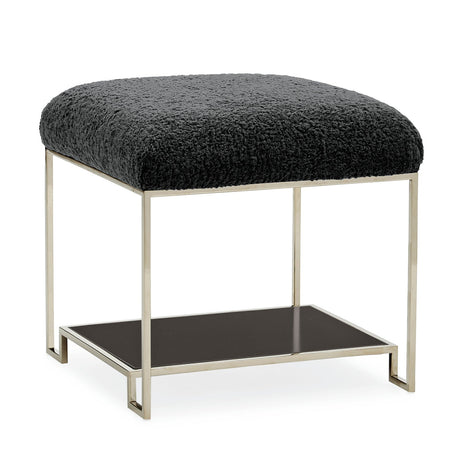 Square Shearling Ottoman | Caracole Thoroughly Modern