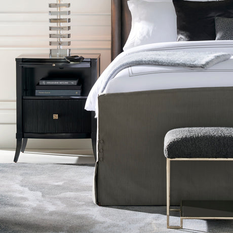 Square Shearling Ottoman | Caracole Thoroughly Modern
