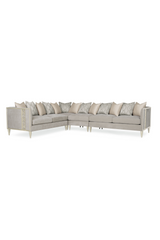 Taupe Modern Sectional Sofa | Caracole Fret Knot | Oroa.com