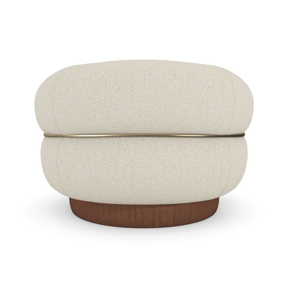 White Boucle Swivel Chair | Caracole Smoosh