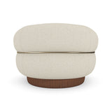 White Boucle Swivel Chair | Caracole Smoosh