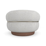 White Boucle Swivel Chair | Caracole Smoosh