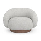 White Boucle Swivel Chair | Caracole Smoosh