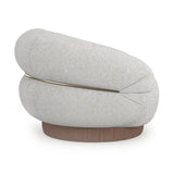 White Boucle Swivel Chair | Caracole Smoosh