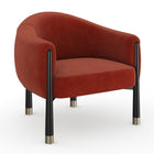 Velvet Curved Accent Chair | Caracole Baton