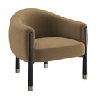Velvet Curved Accent Chair | Caracole Baton