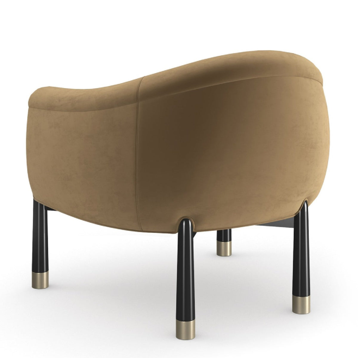 Velvet Curved Accent Chair | Caracole Baton