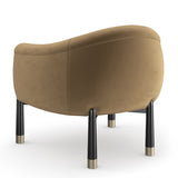 Velvet Curved Accent Chair | Caracole Baton