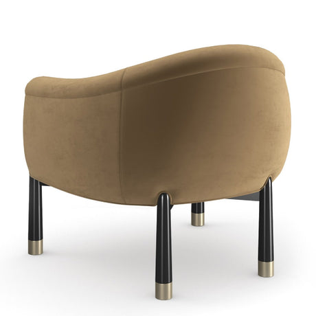 Velvet Curved Accent Chair | Caracole Baton