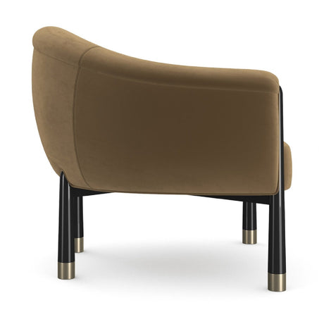 Velvet Curved Accent Chair | Caracole Baton