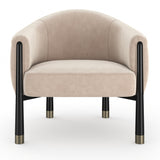 Velvet Curved Accent Chair | Caracole Baton