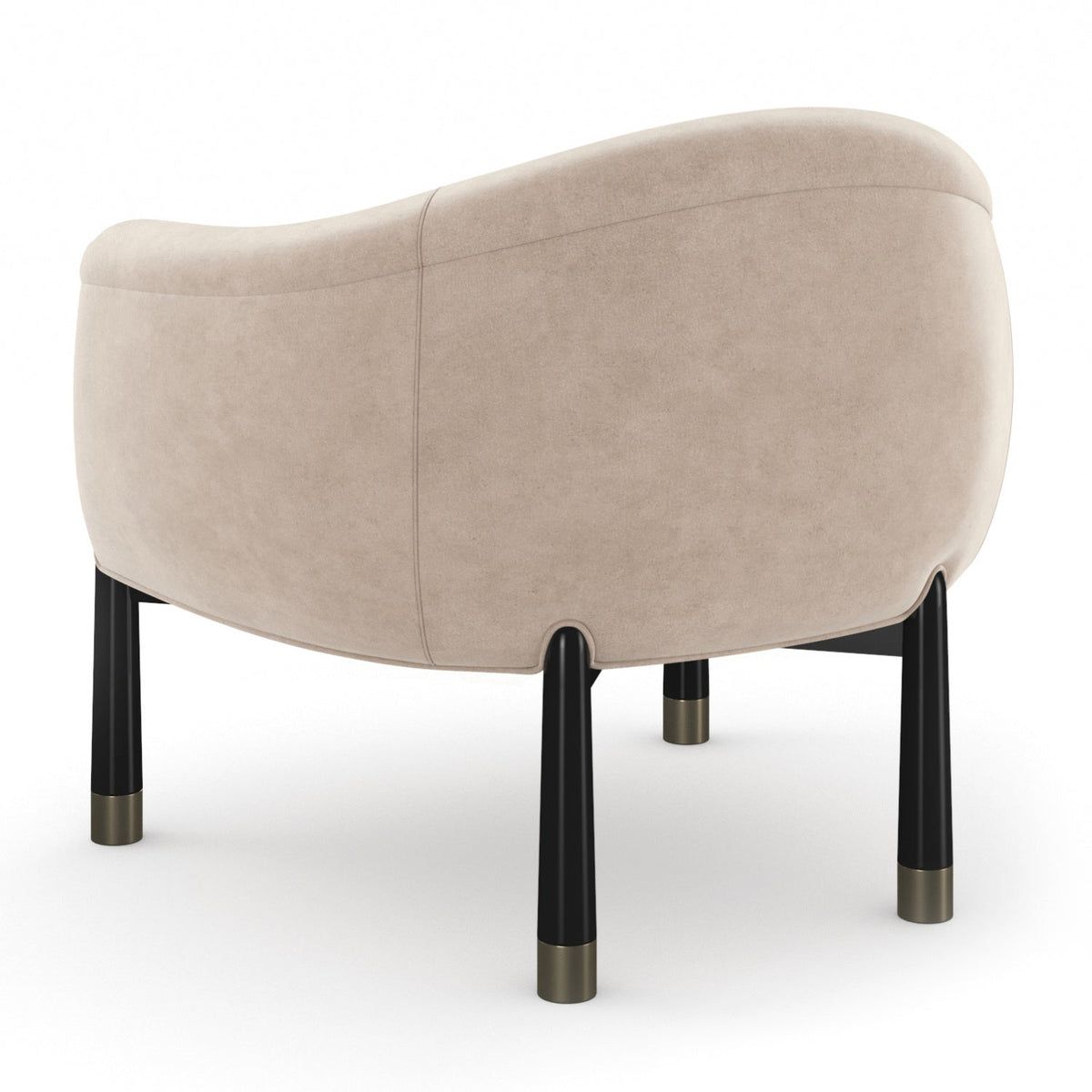 Velvet Curved Accent Chair | Caracole Baton