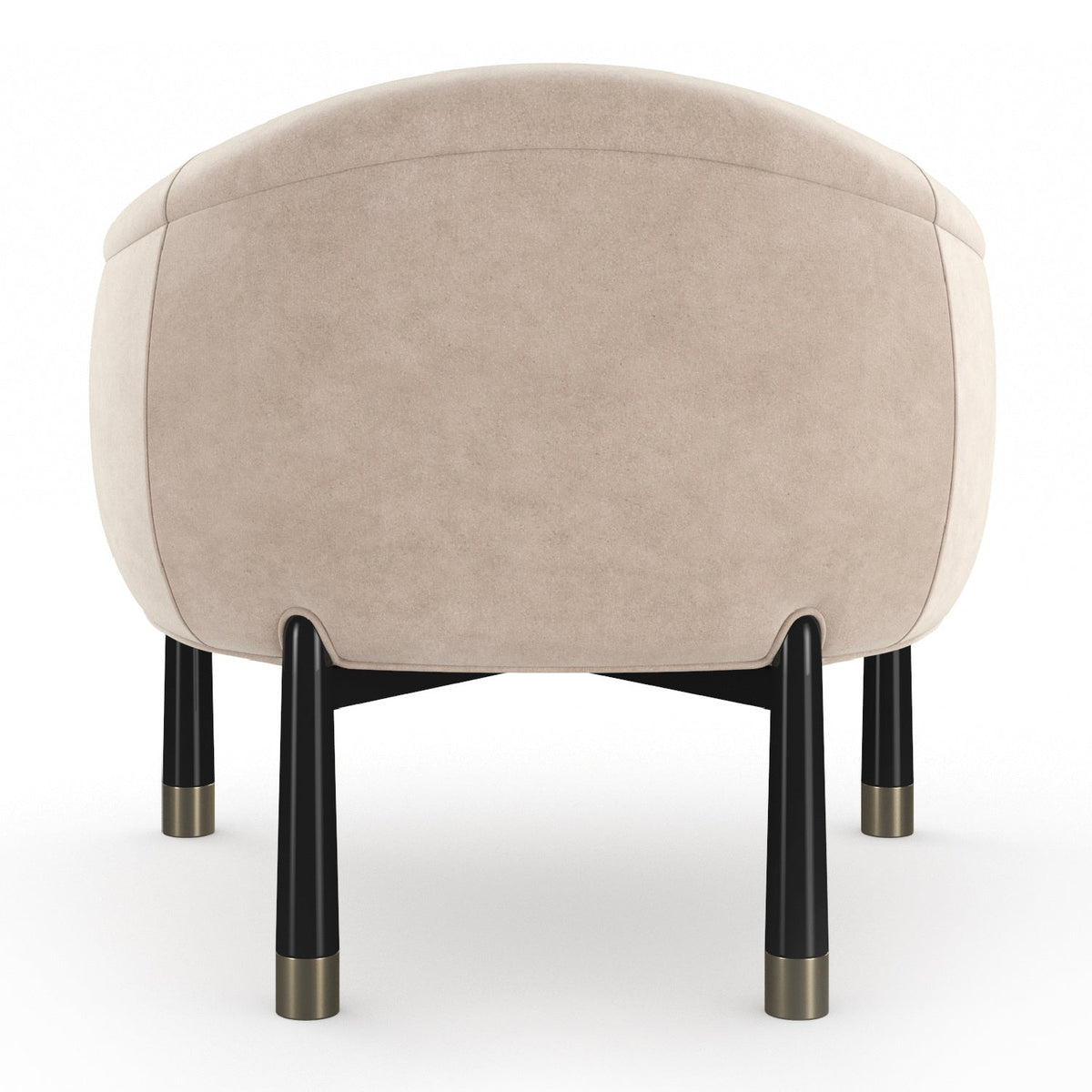 Velvet Curved Accent Chair | Caracole Baton