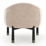 Velvet Curved Accent Chair | Caracole Baton