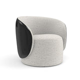 White Chenille Swivel Chair | Caracole Cuff