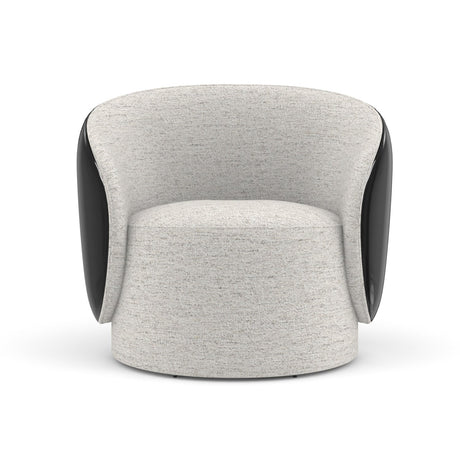 White Chenille Swivel Chair | Caracole Cuff