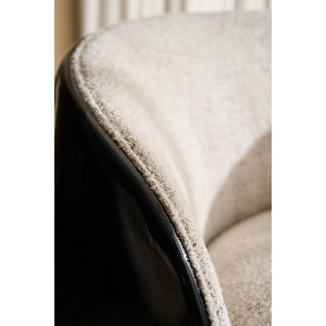 White Chenille Swivel Chair | Caracole Cuff