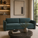 Green Velvet Square-Armed Sofa | Caracole Gelee