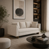 White Chenille Sofa  | Caracole Altura