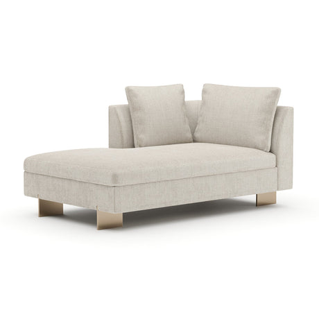 White Chenille Chaise Lounge | Caracole Altura