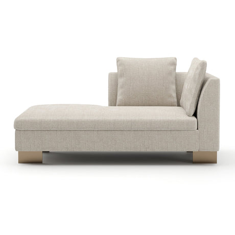 White Chenille Chaise Lounge | Caracole Altura