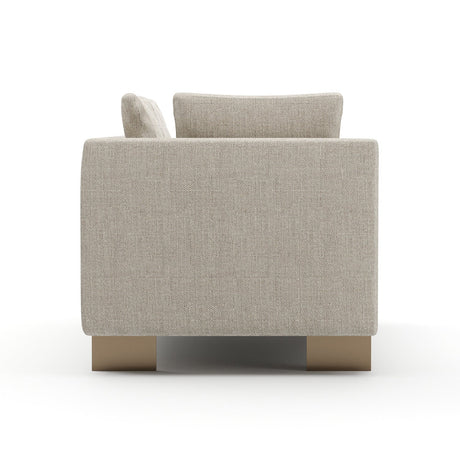 White Chenille Loveseat | Caracole Altura